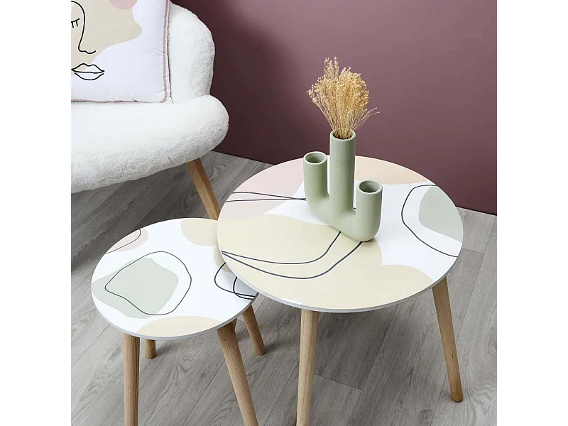 Table Gigogne Poesie Formelle X2 Multicolore