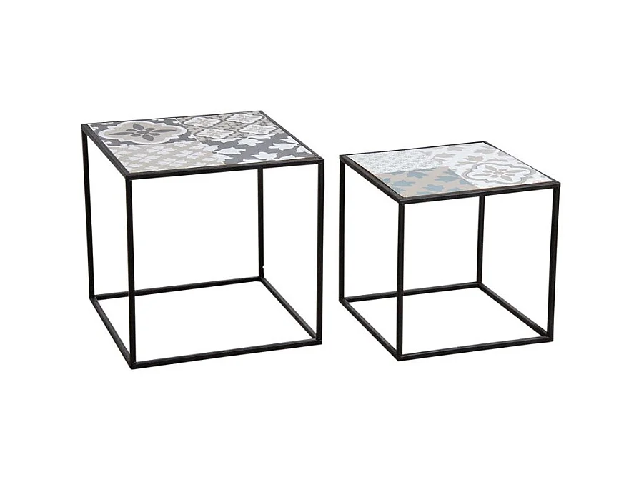 Tables gigognes Mosaïque (Lot de 2)