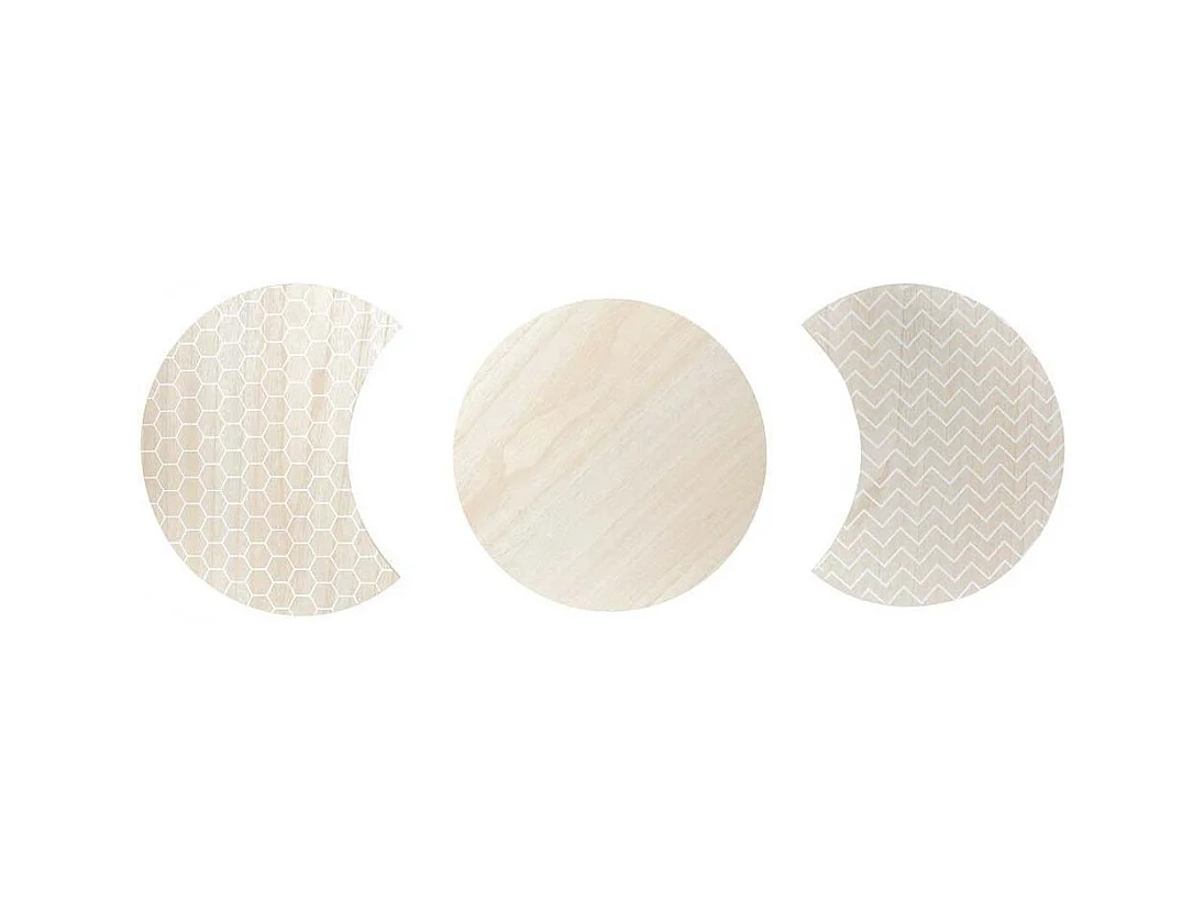 Tables Blanches X3 Beige, Blanc