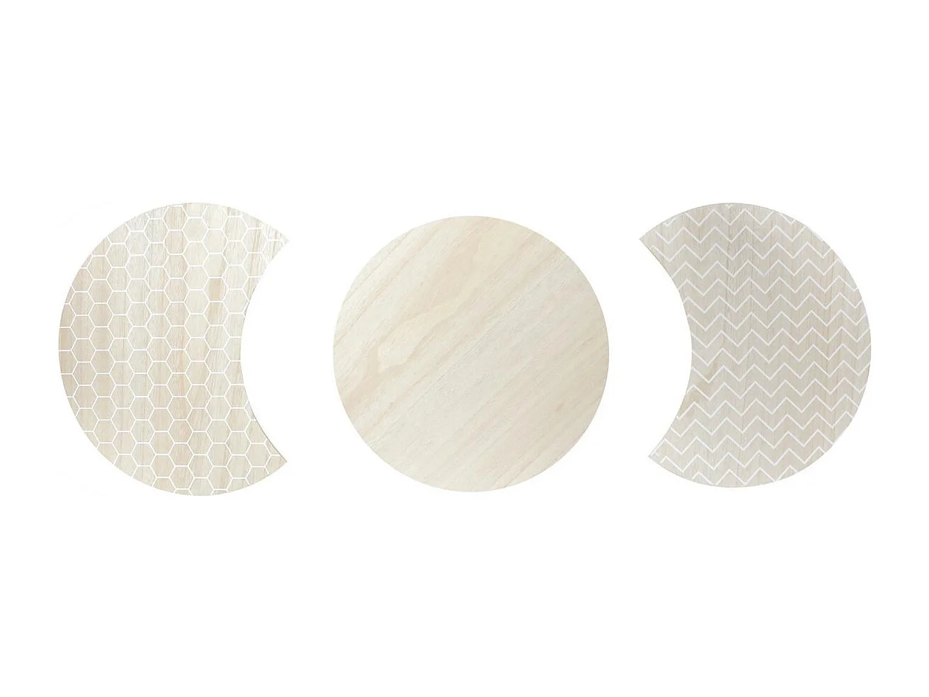 Tables Blanches X3 Beige, Blanc