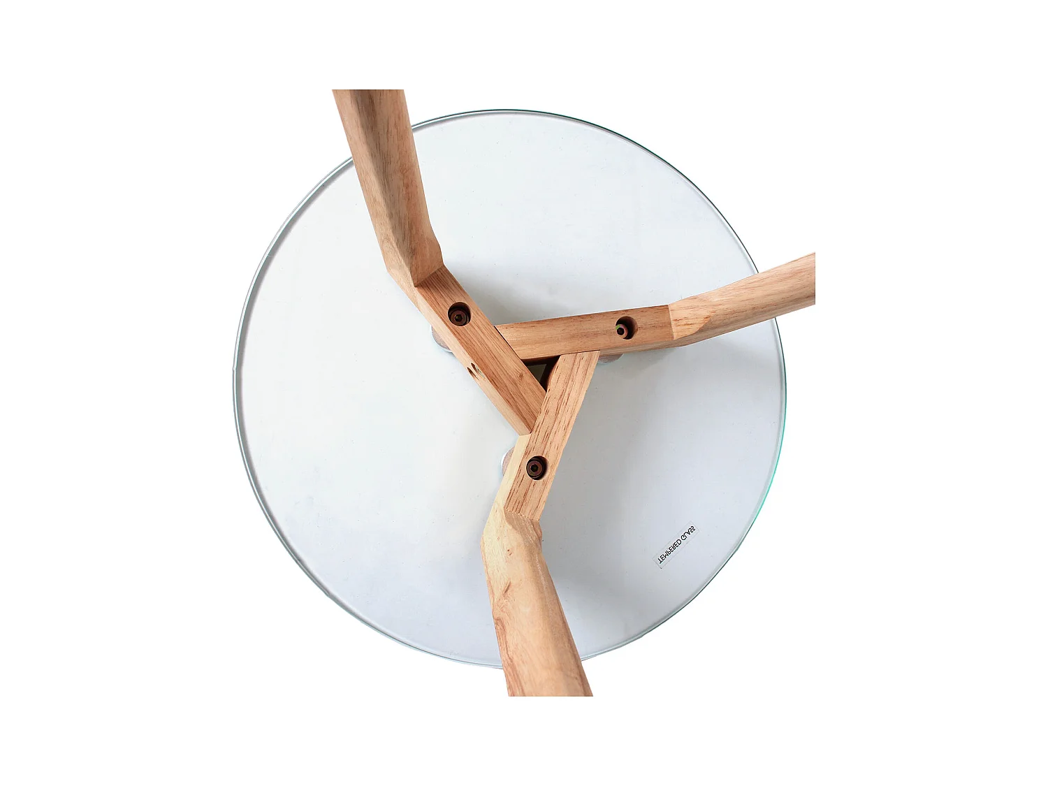 Tables Gigognes En Verre Trempe Plateau Rond X2 Transparent, Marron