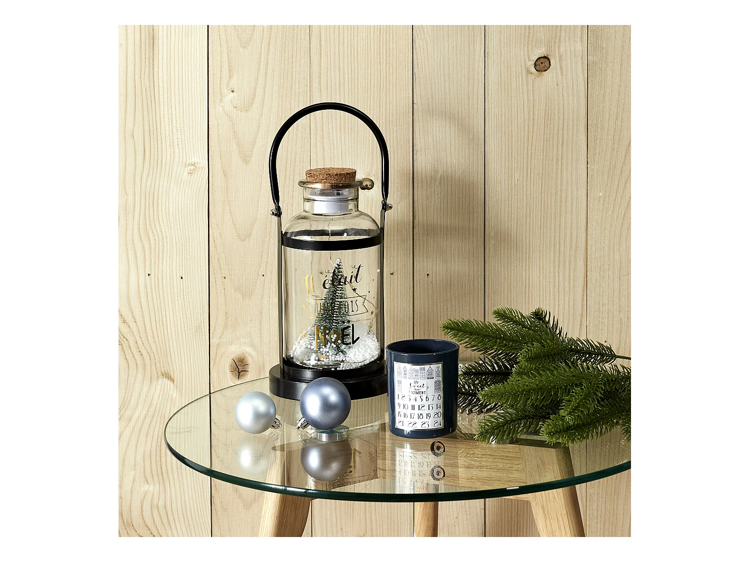 Tables Gigognes En Verre Trempe Plateau Rond X2 Transparent, Marron