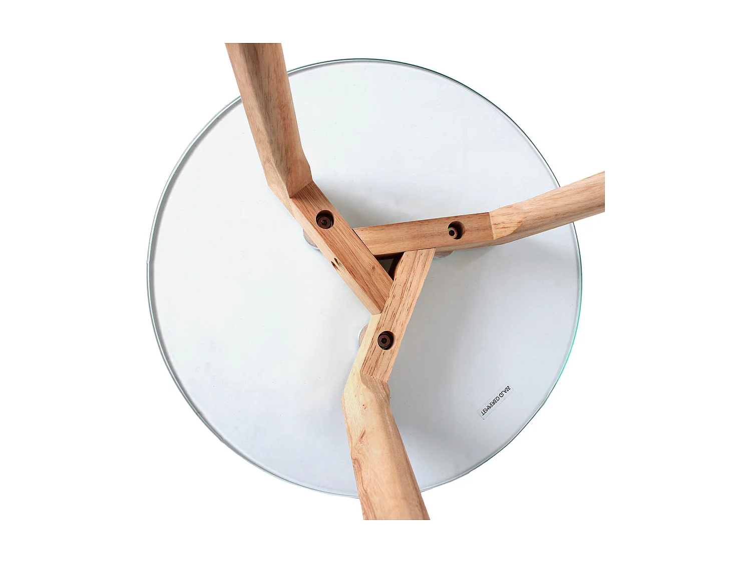 Tables Gigognes En Verre Trempe Plateau Rond X2 Transparent, Marron