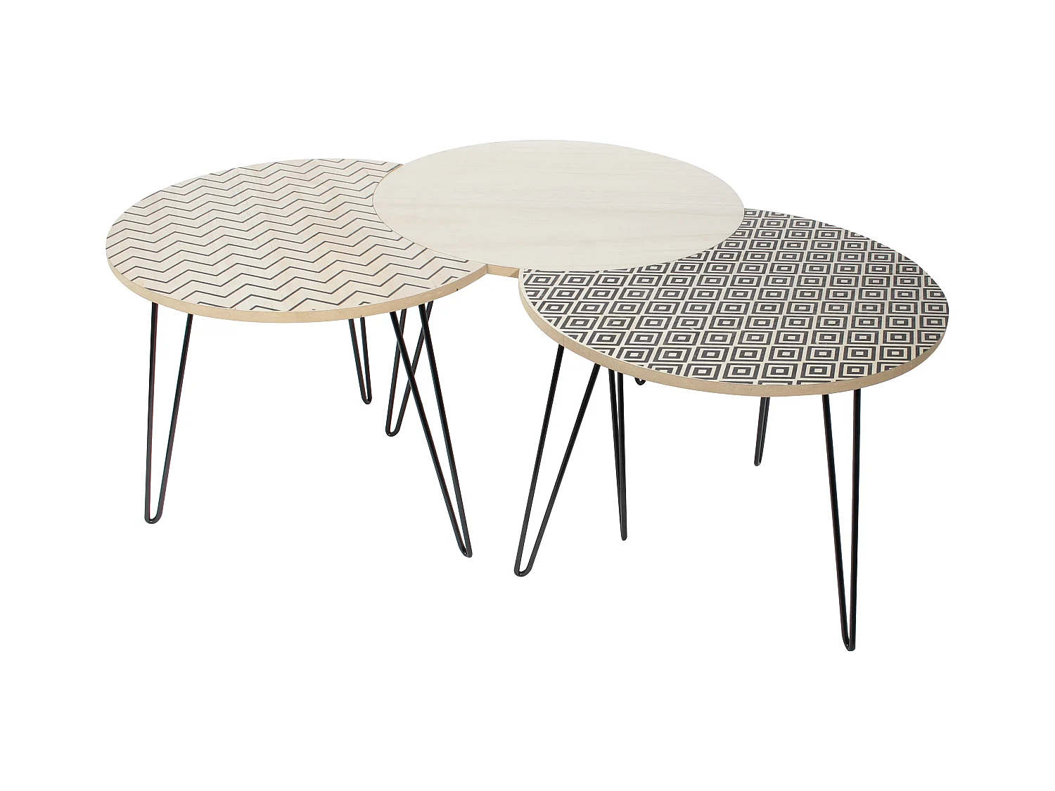 Tables Noires X3 Beige, Noir