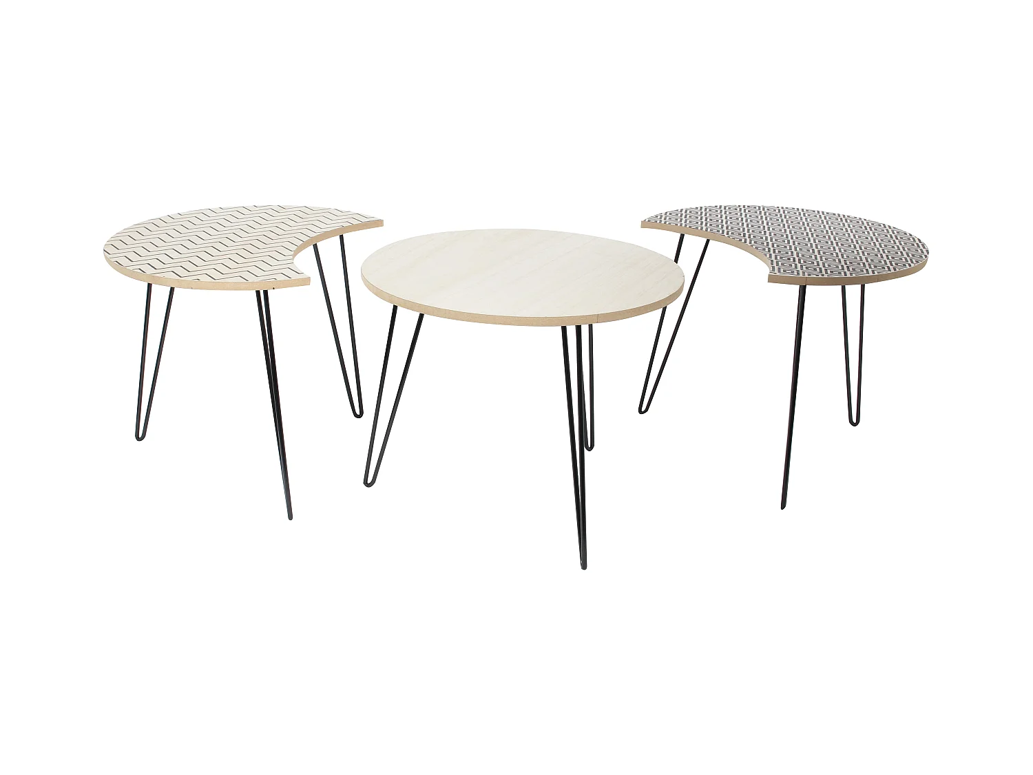 Tables Noires X3 Beige, Noir
