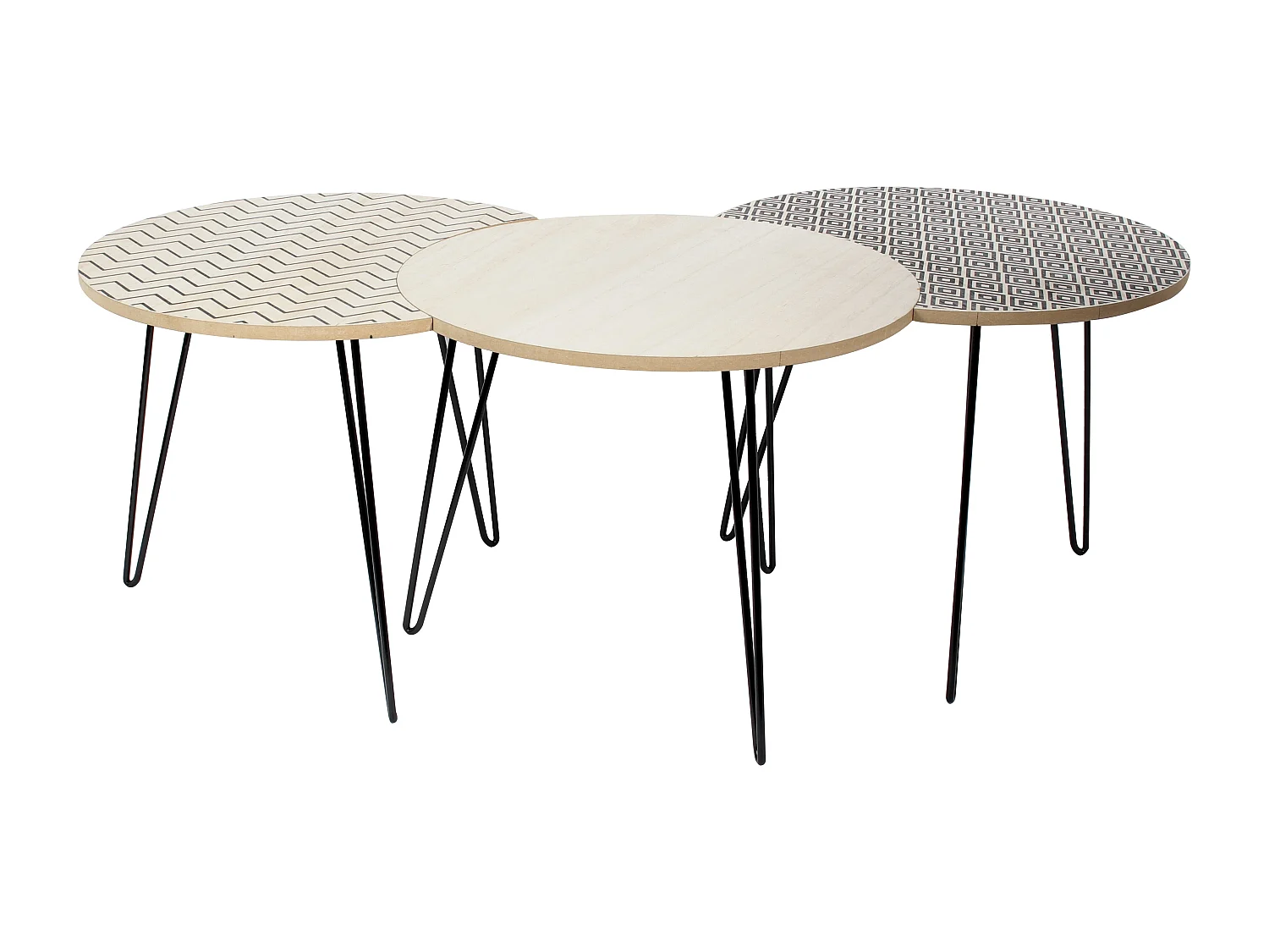 Tables Noires X3 Beige, Noir