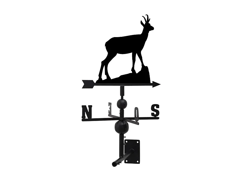 Girouette chamois en fer forgé