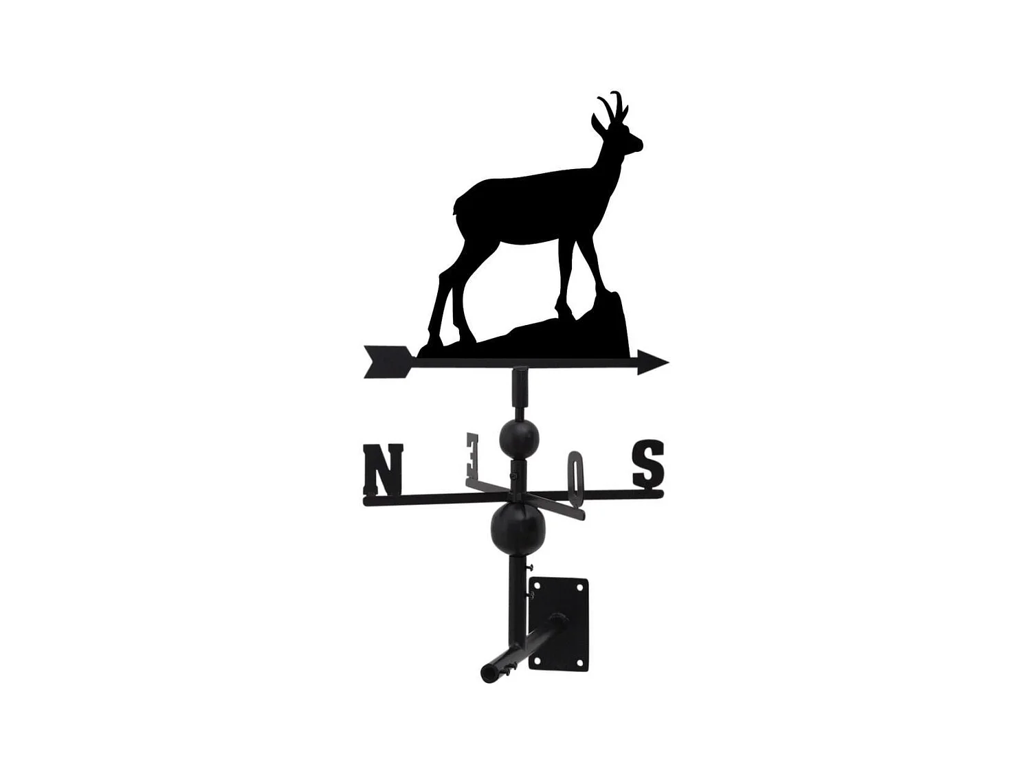 Girouette chamois en fer forgé