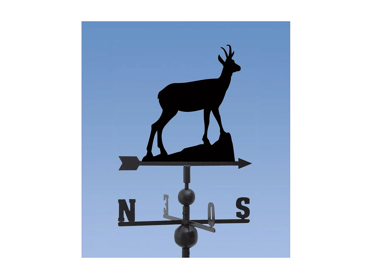 Girouette chamois en fer forgé