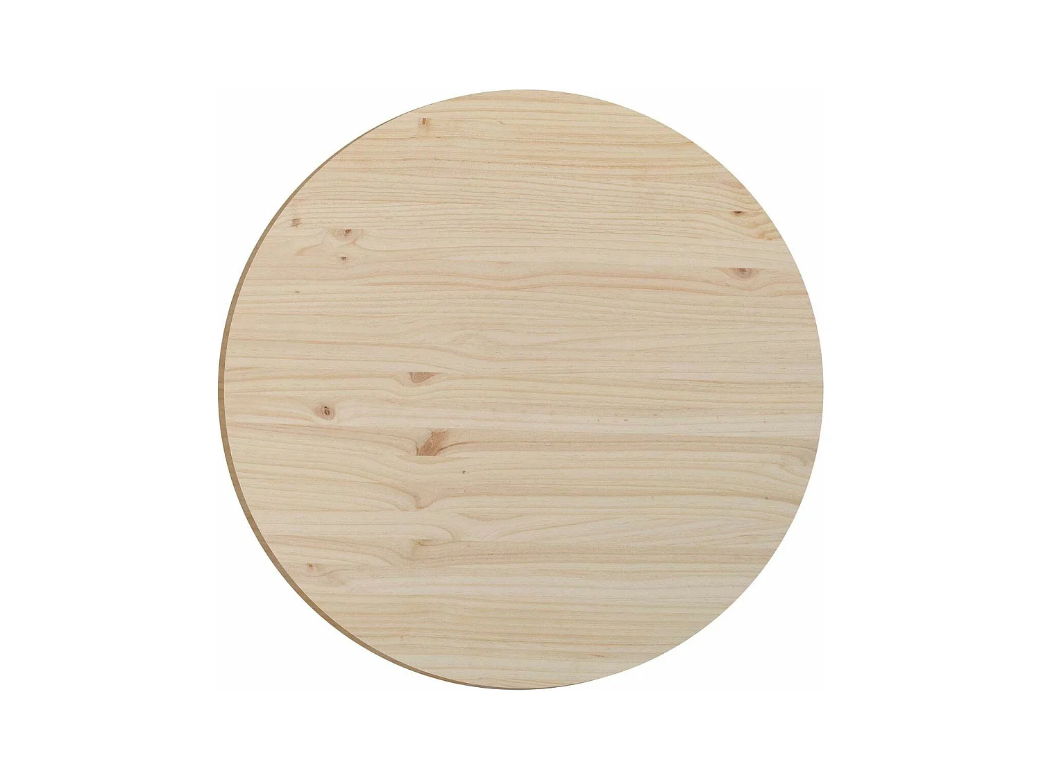 Plateau rond en pin 75 cm Épaisseur 1,6 cm