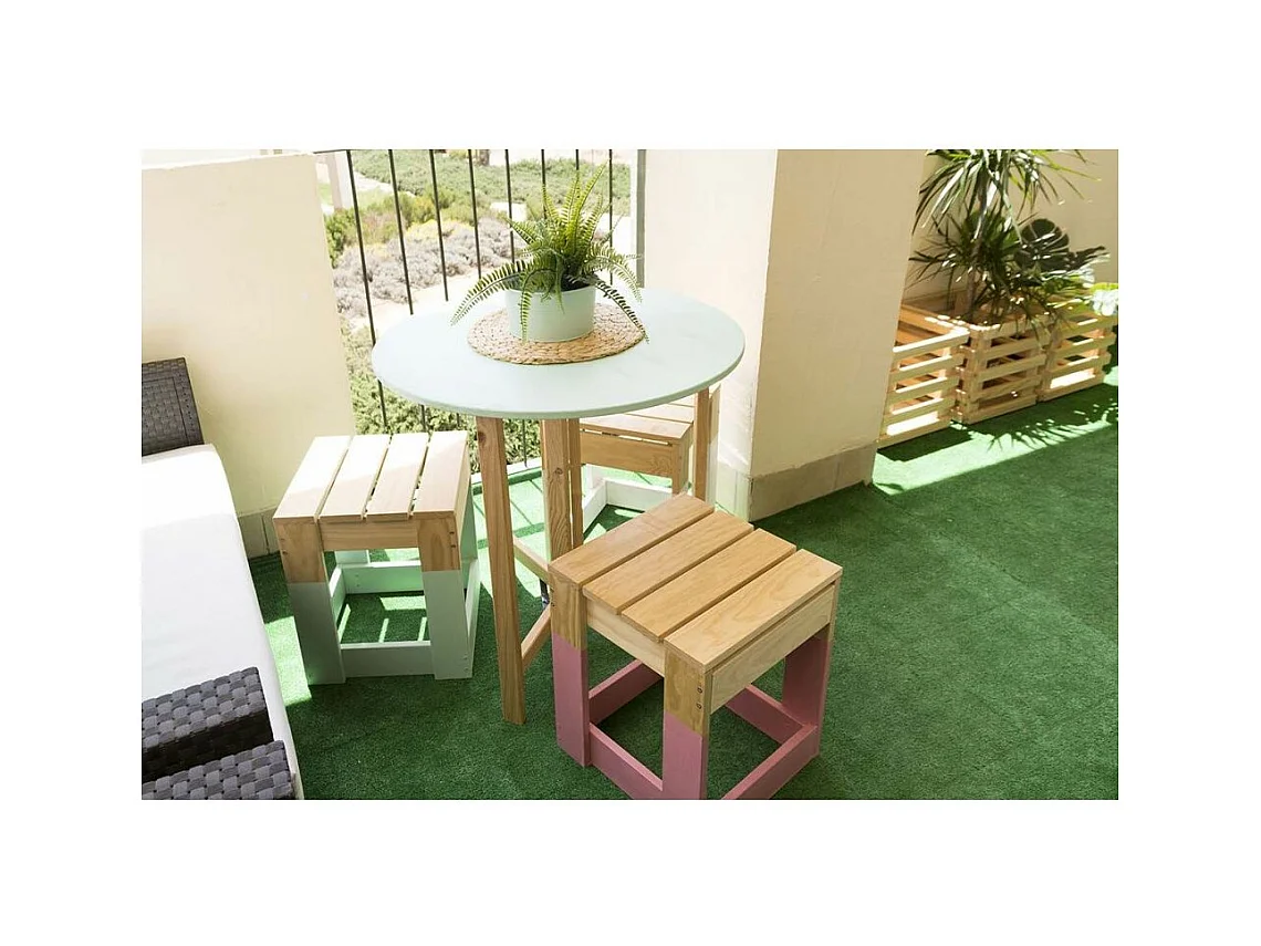 Plateau rond en pin 75 cm Épaisseur 1,6 cm