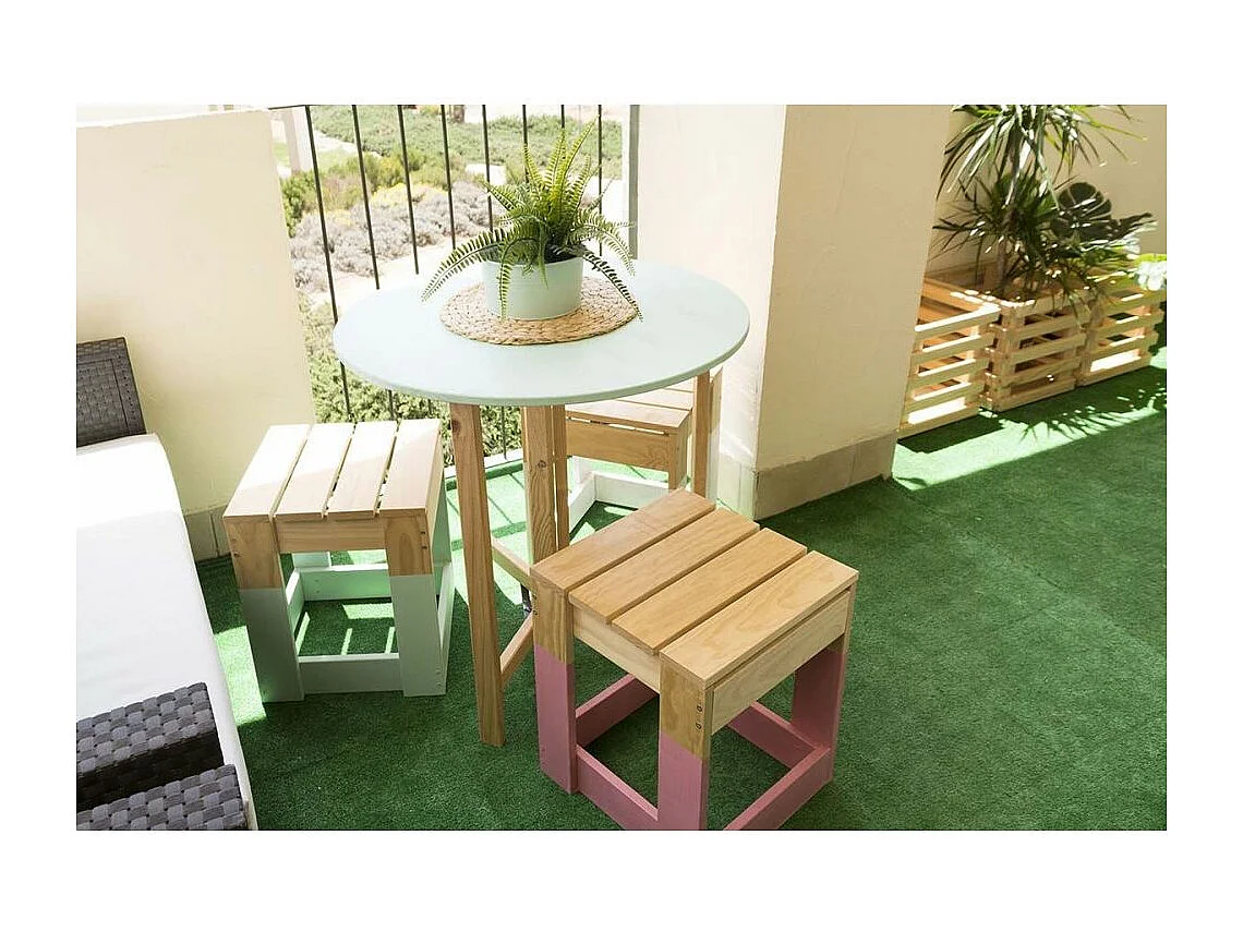 Plateau rond en pin 75 cm Épaisseur 1,6 cm