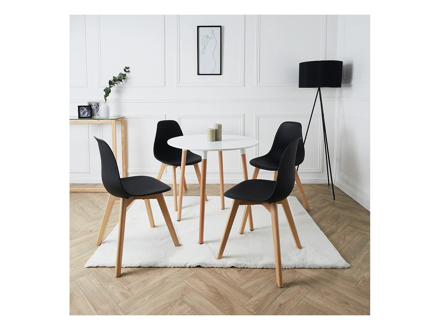 Table Blanche Ronde Blanc