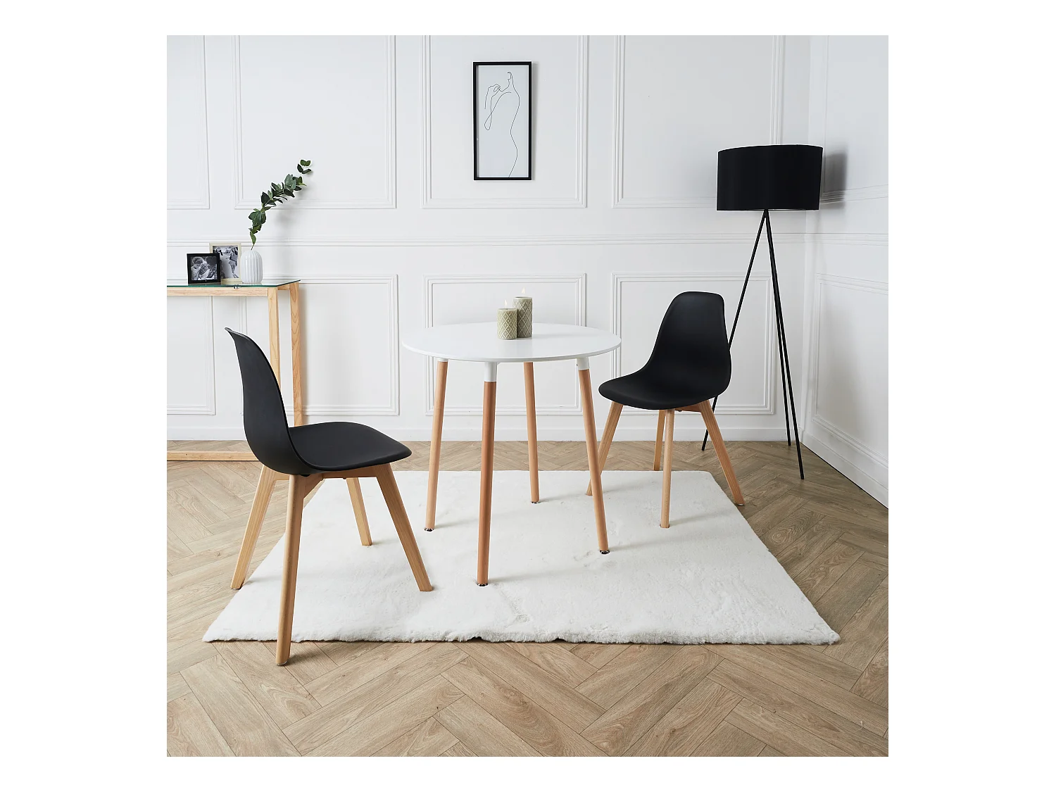 Table Blanche Ronde Blanc