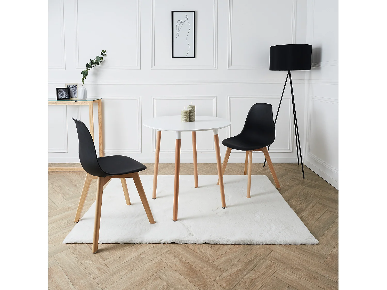 Table Blanche Ronde Blanc