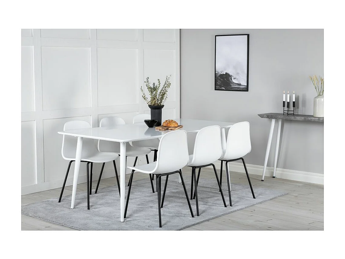 Polar eetkamertafel 90x180cm wit.