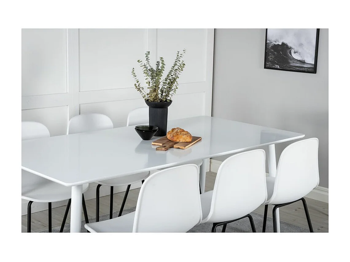 Polar eetkamertafel 90x180cm wit.