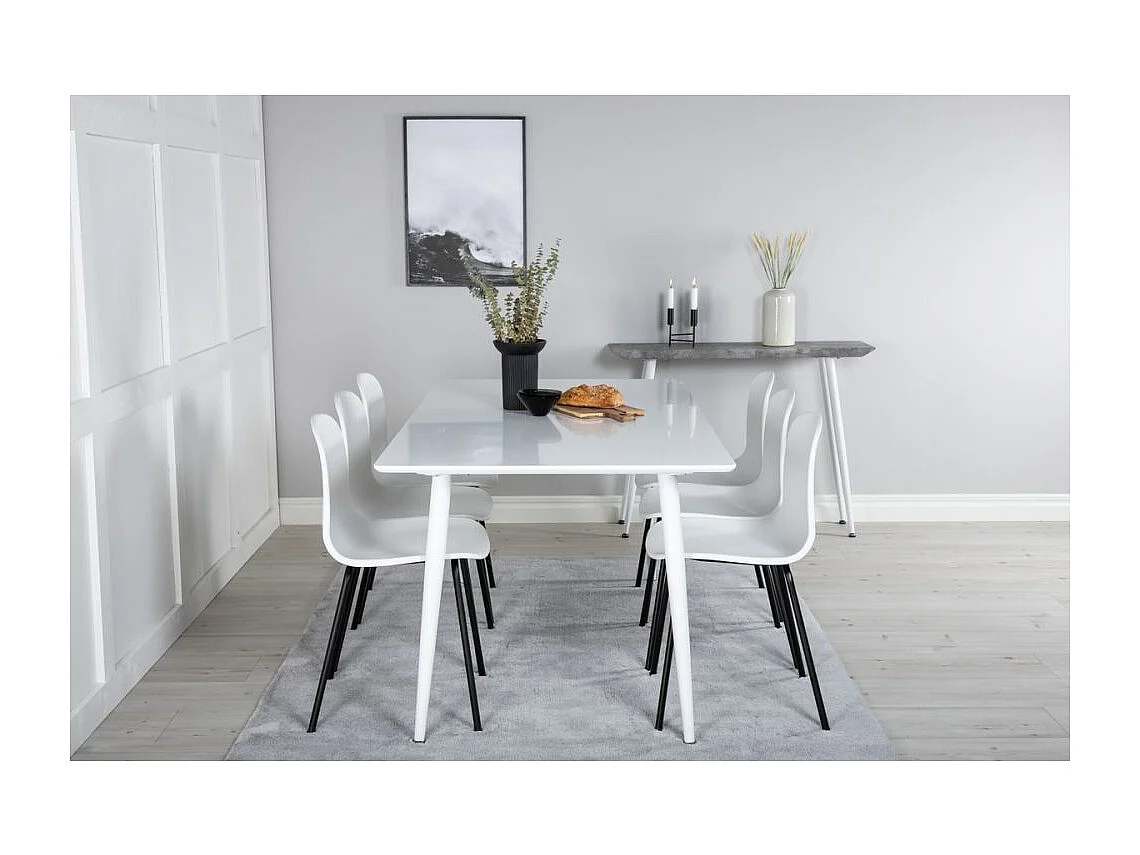 Polar Table à manger 90x180cm, blanc.