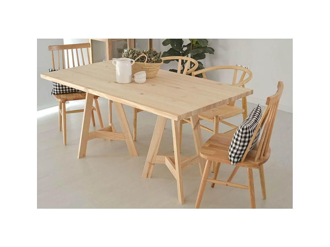 Plateau de table en pin 160 x 80 cm Kit Line