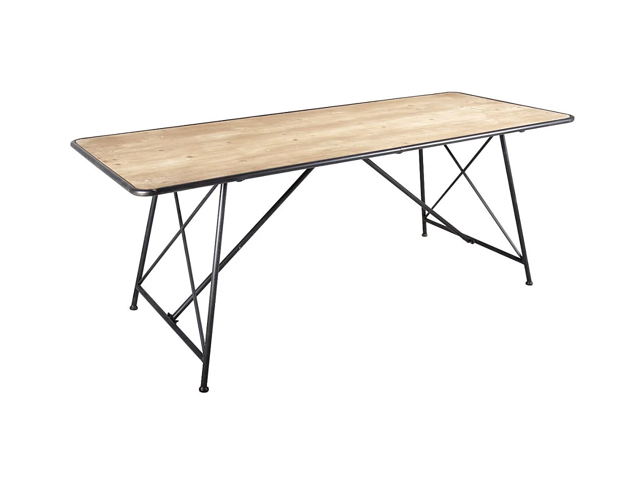 Table en métal et pin