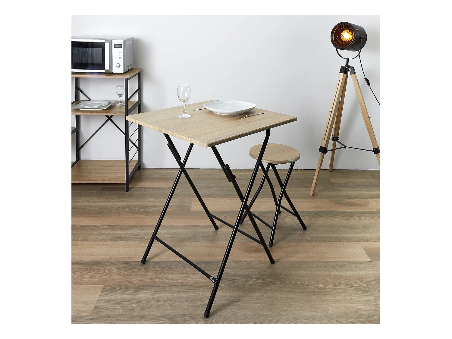 Beistelltisch mit Holzplatte "ULM"