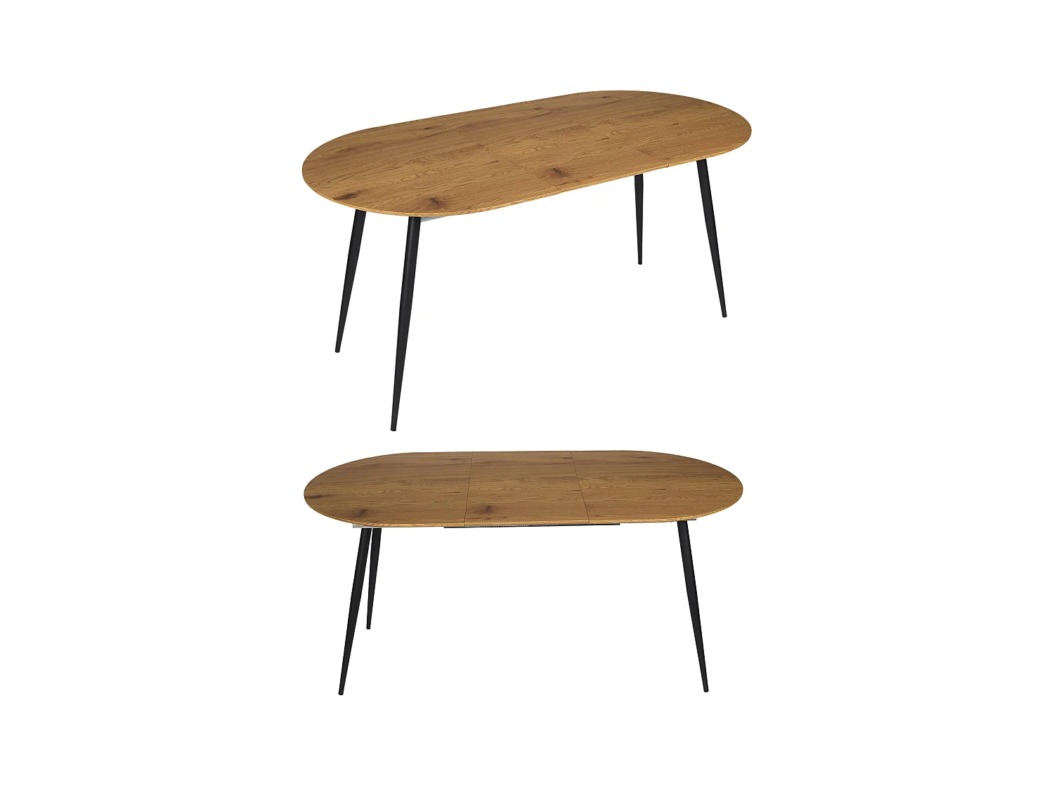 Table Extensible 4 A 6 Personnes Noir, Marron