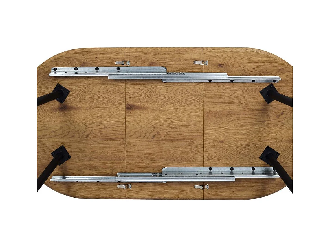 Table Extensible 4 A 6 Personnes Noir, Marron