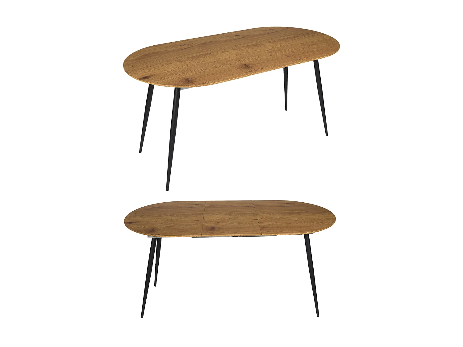 Table Extensible 4 A 6 Personnes Noir, Marron