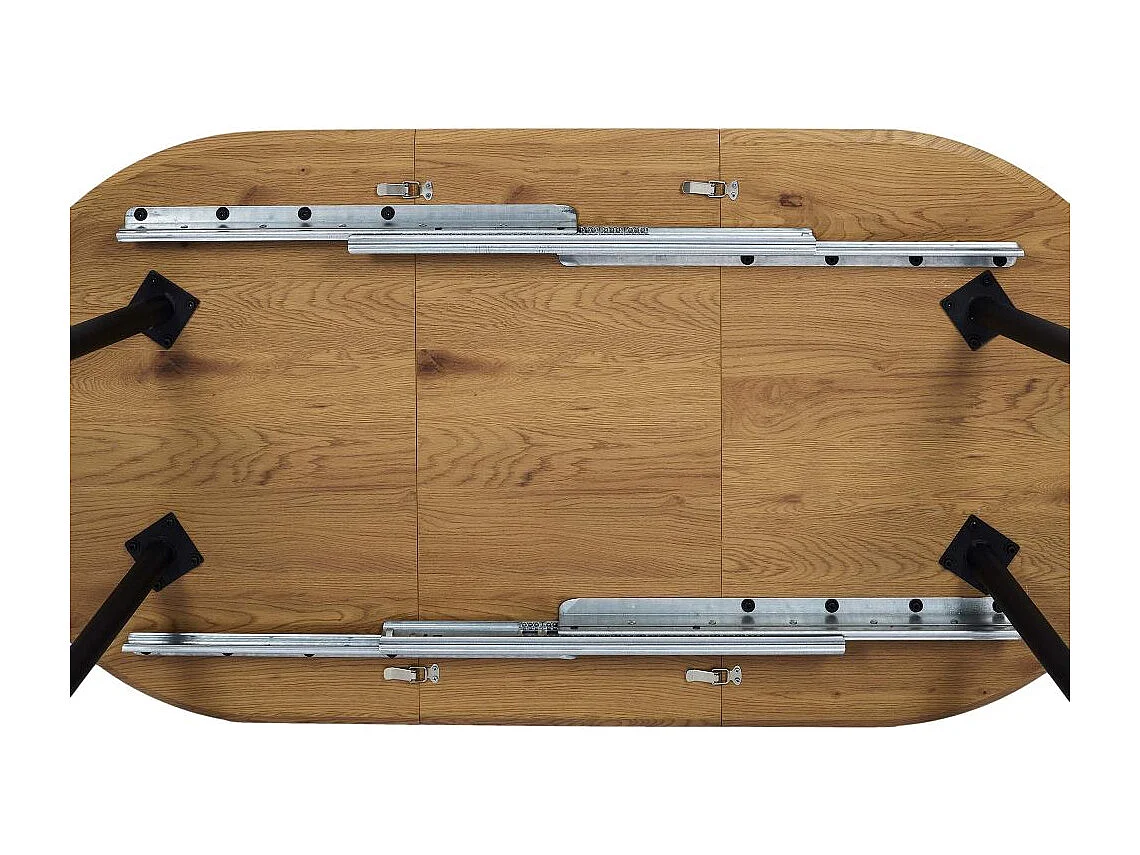 Table Extensible 4 A 6 Personnes Noir, Marron