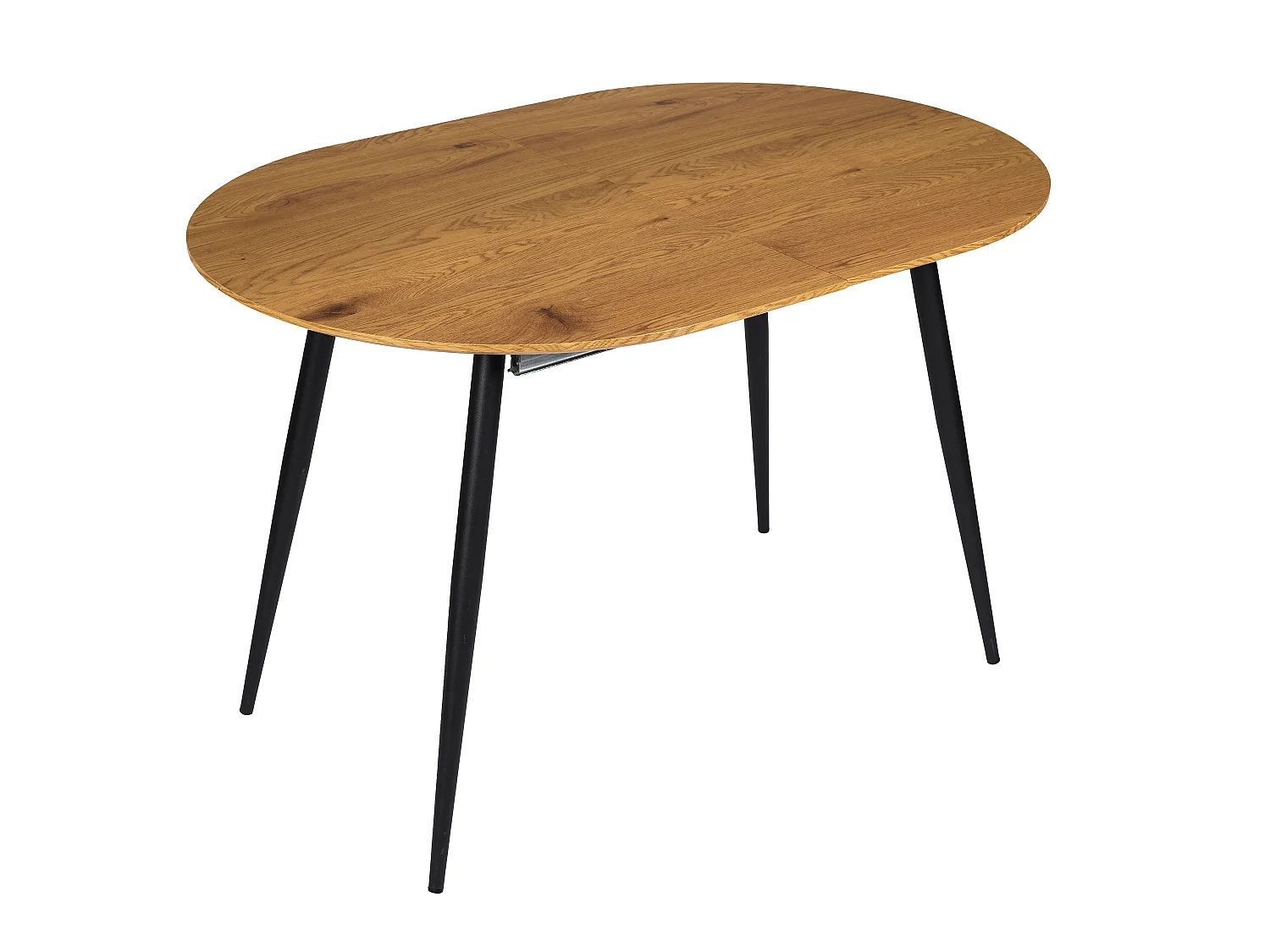 Table de Repas "Extensible" 120-160cm Naturel & Noir