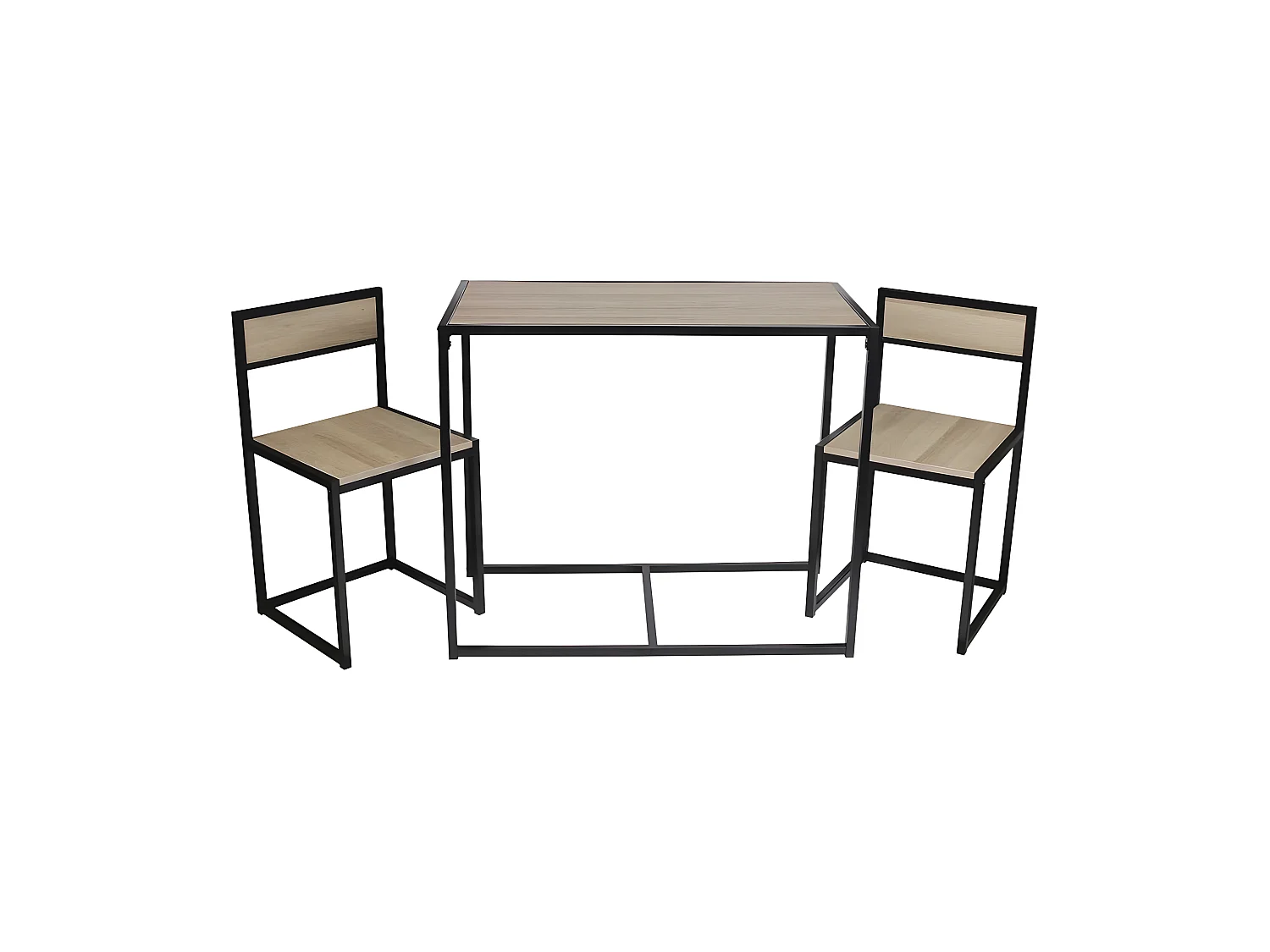 Table de Repas & 2 Chaises "Otis" 90cm Naturel