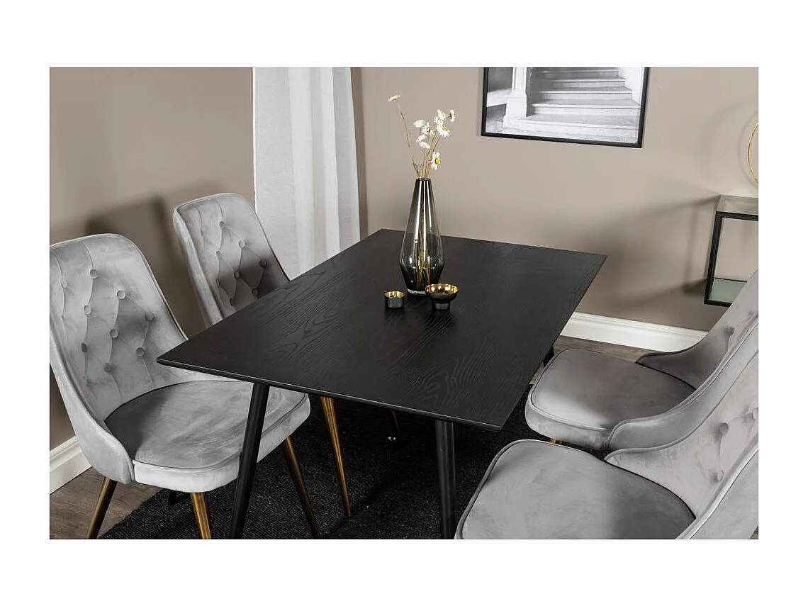 Dipp eetkamertafel 85x120cm zwart.