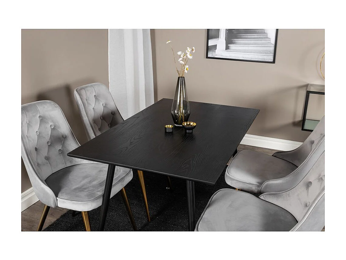 Dipp eetkamertafel 85x120cm zwart.