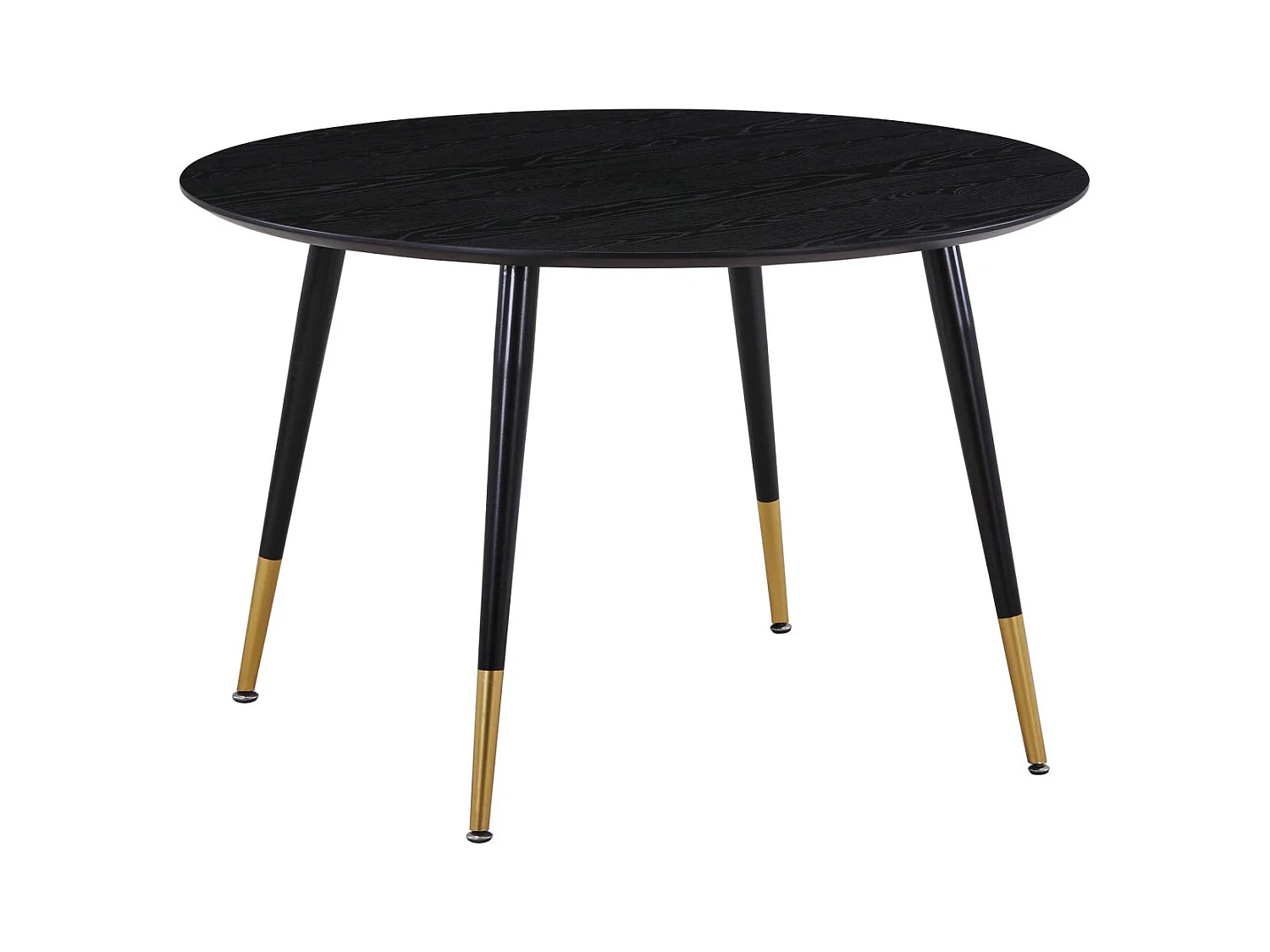 Table à Manger Ronde "Dipp" 115cm Noir & Or