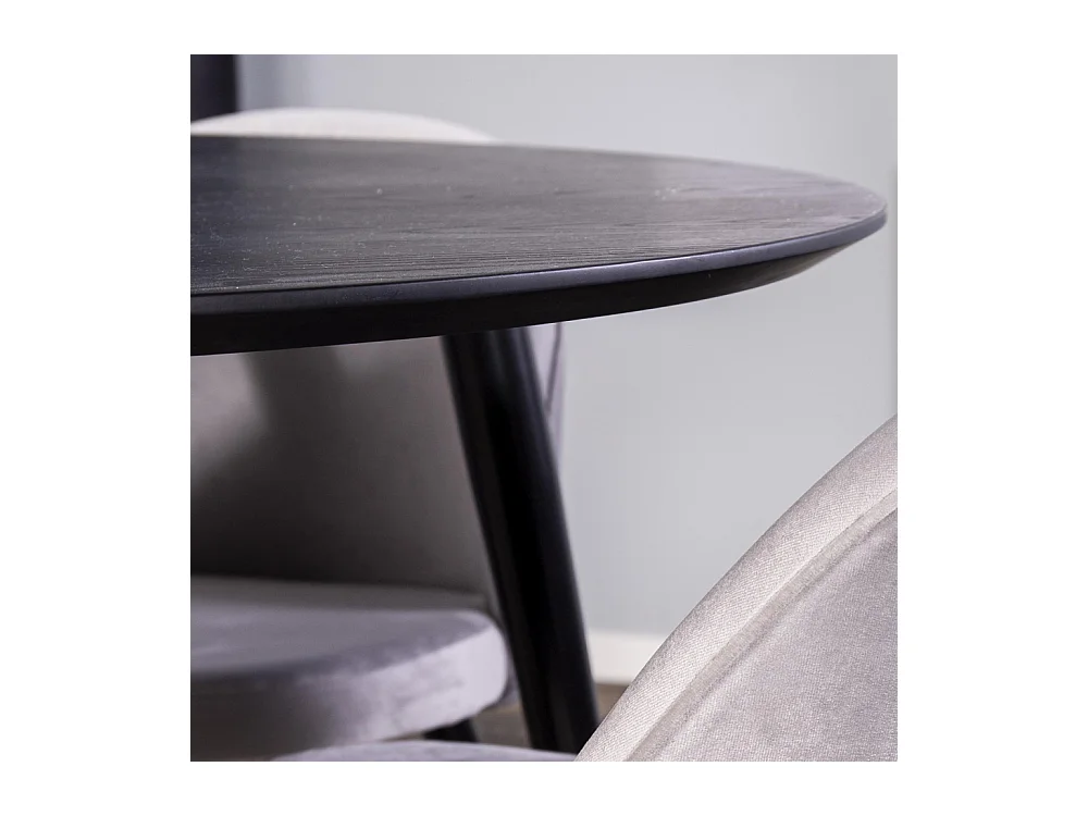 Table à Manger Ronde "Dipp" 115cm Noir & Or