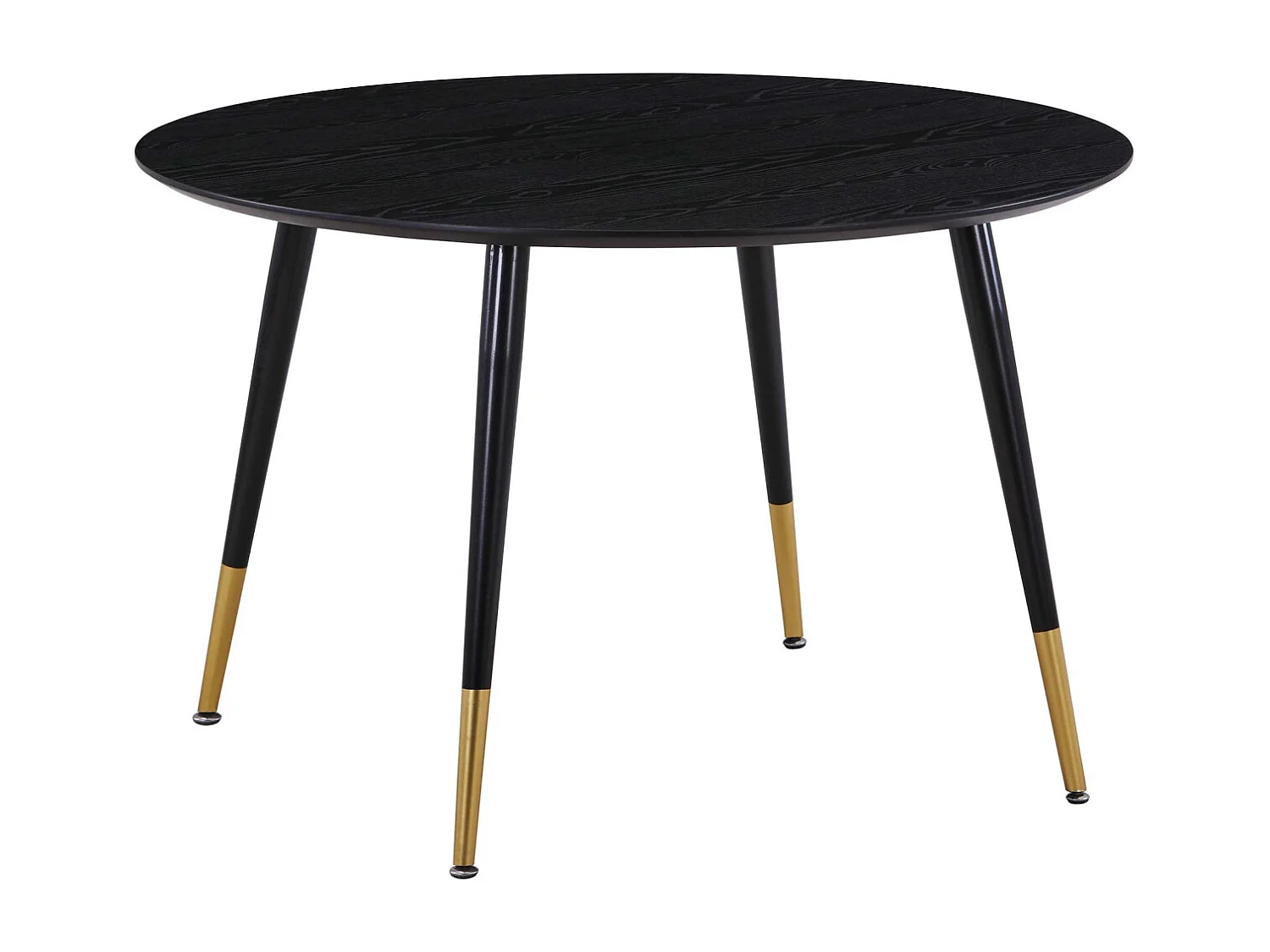 Table à Manger Ronde "Dipp" 115cm Noir & Or