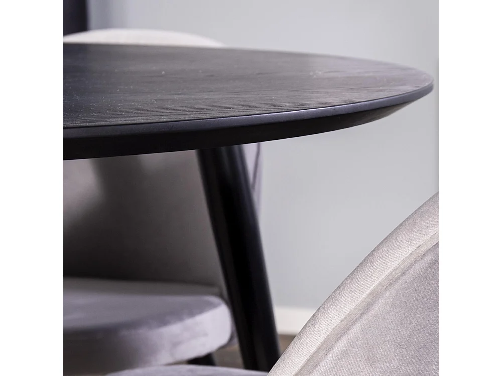 Table à Manger Ronde "Dipp" 115cm Noir & Or