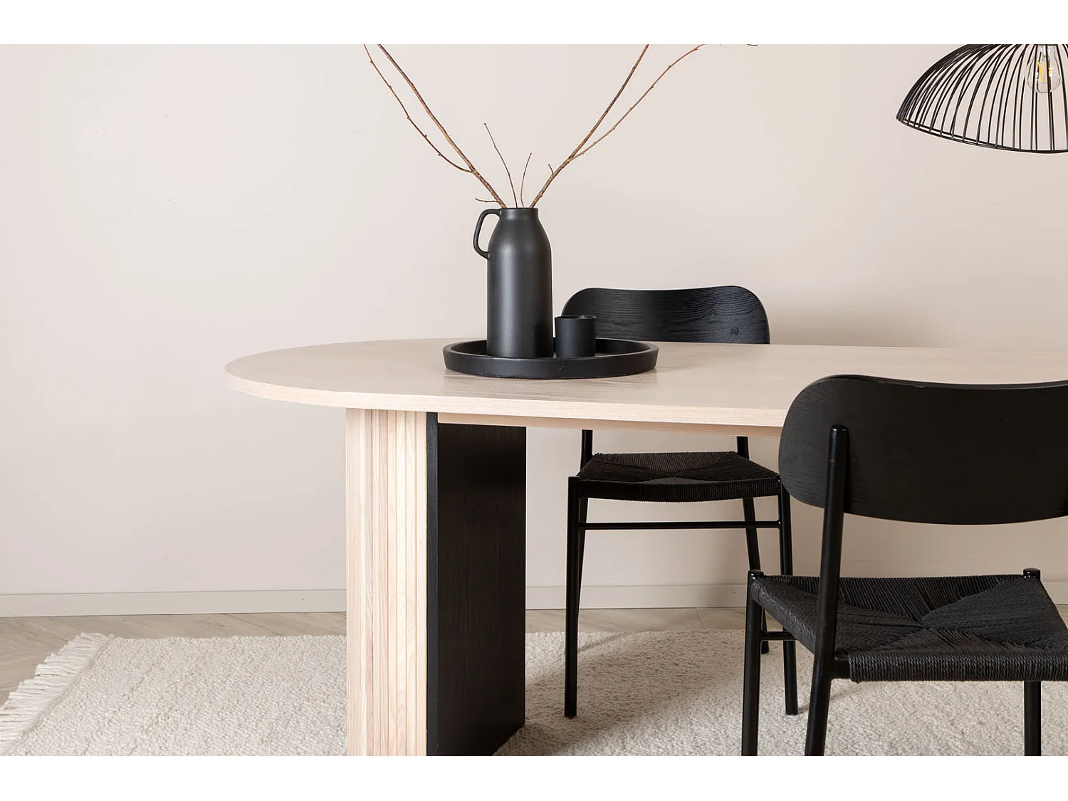 Bianca eetkamertafel 90x200cm eik fineer.