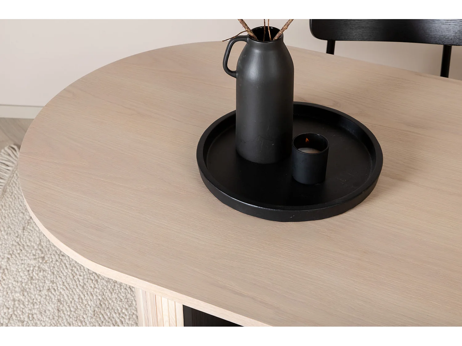 Bianca eetkamertafel 90x200cm eik fineer.