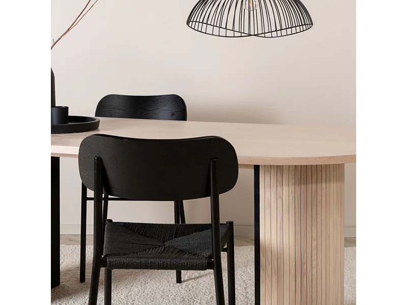 Bianca eetkamertafel 90x200cm eik fineer.
