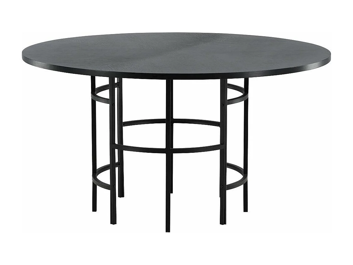 Table à Manger Ronde "Copenhagen" 140cm Noir