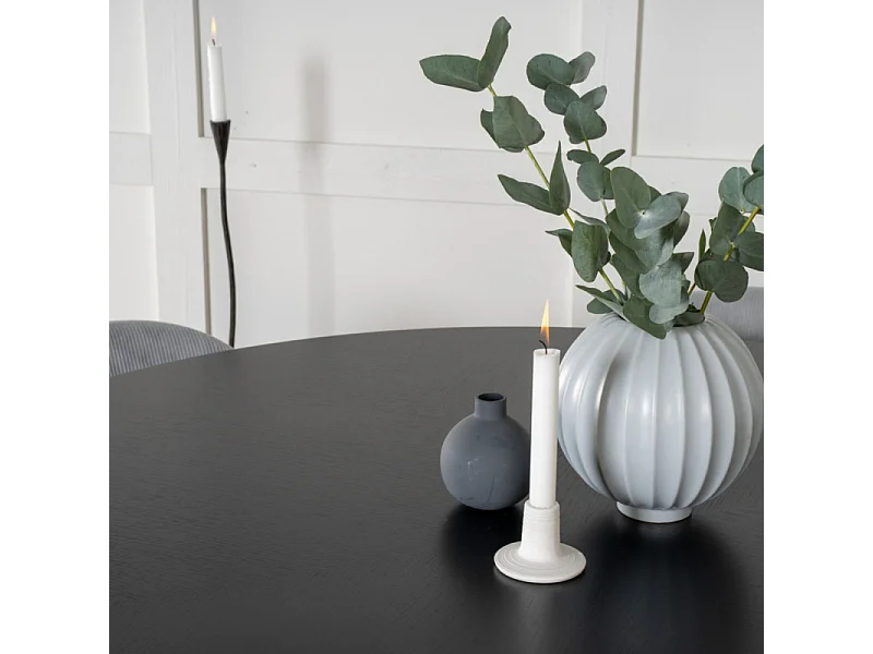 Copenhagen eetkamertafel Ø140cm zwart.