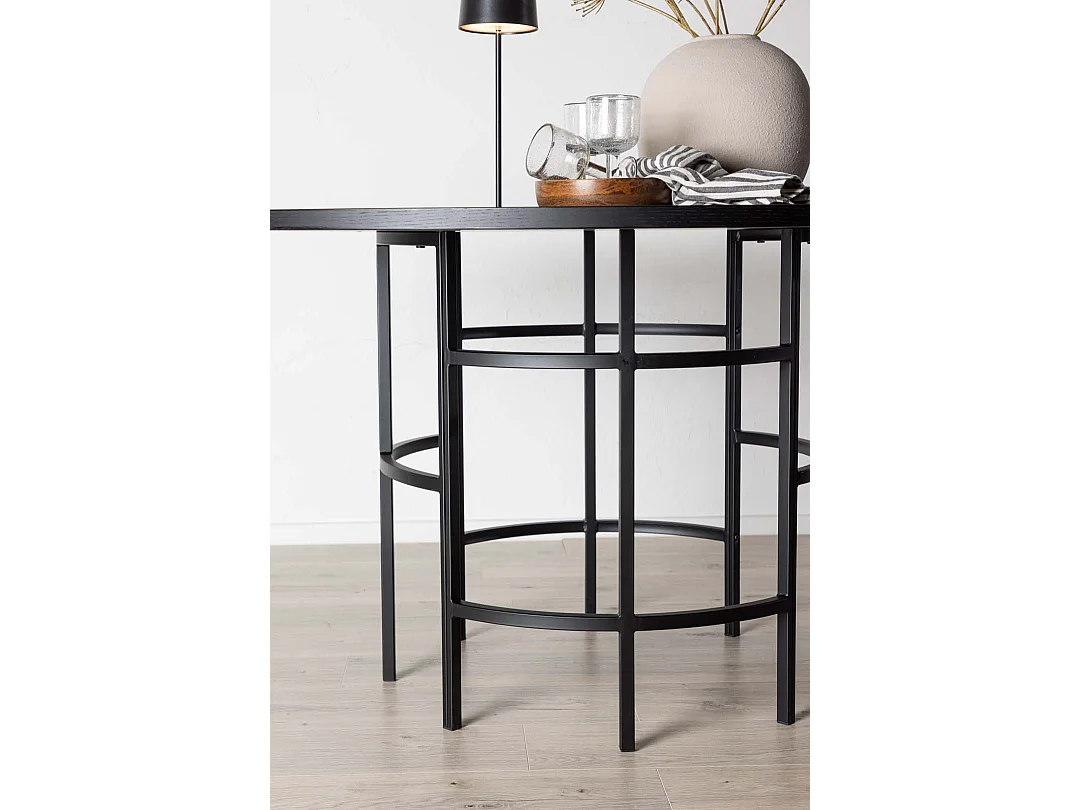 Copenhagen eetkamertafel Ø140cm zwart.