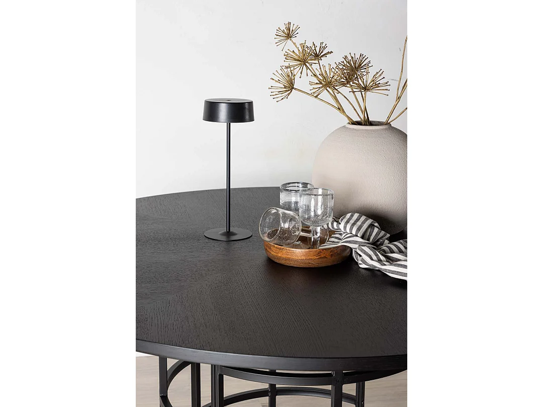 Copenhagen eetkamertafel Ø140cm zwart.