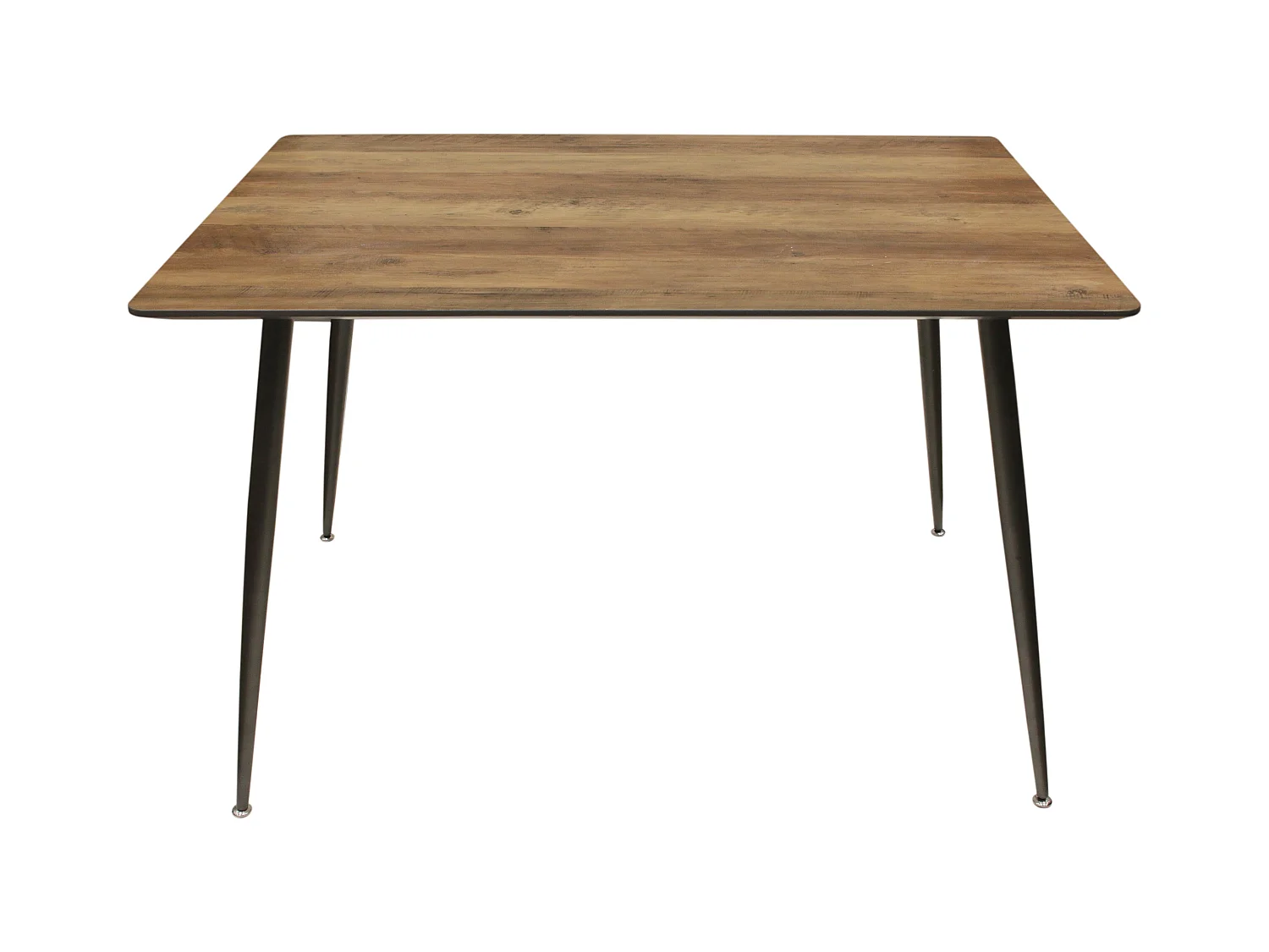 Table De Repas Imitation Bois 115x75x75cm Marron, Noir