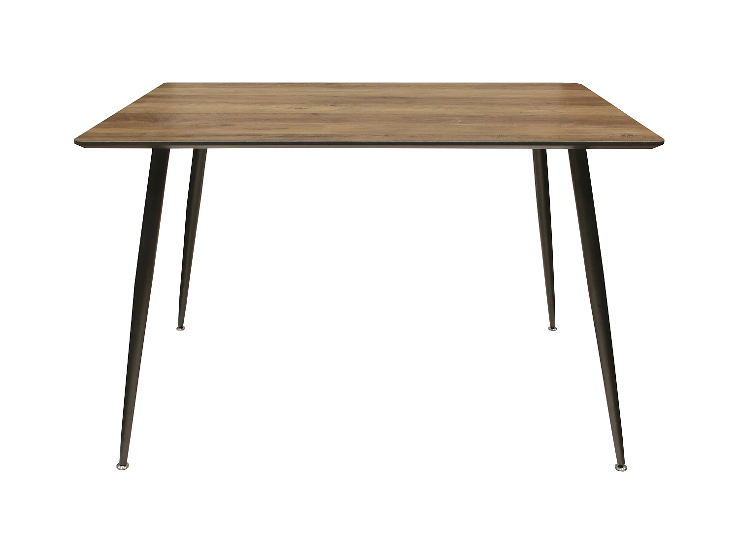 Table De Repas Imitation Bois 115x75x75cm Marron, Noir