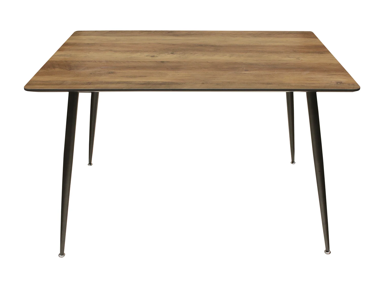 Table De Repas Imitation Bois 115x75x75cm Marron, Noir