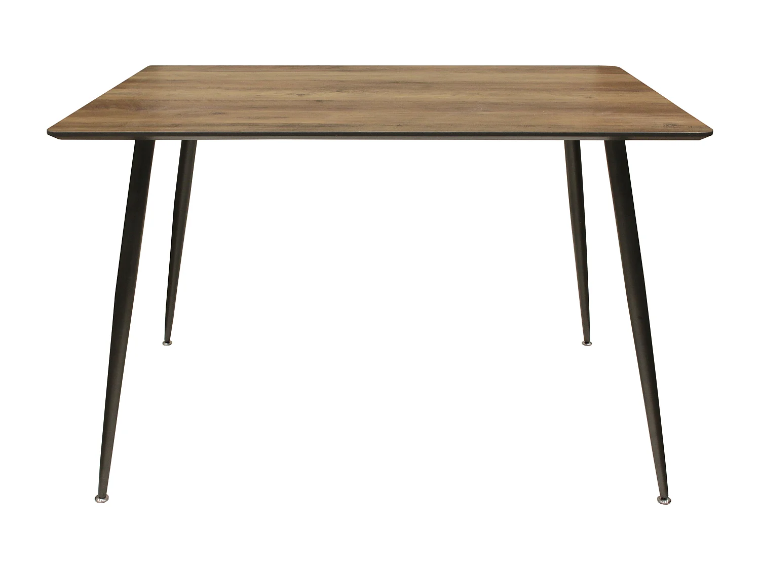 Table De Repas Imitation Bois 115x75x75cm Marron, Noir