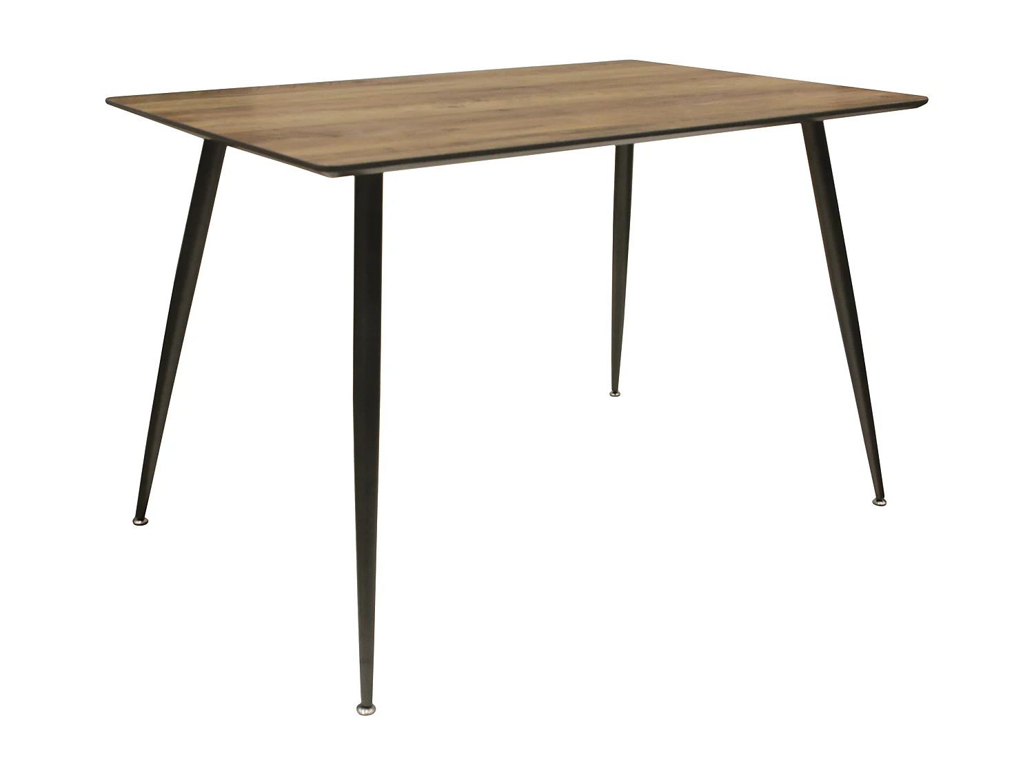 Table De Repas Imitation Bois 115x75x75cm Marron, Noir