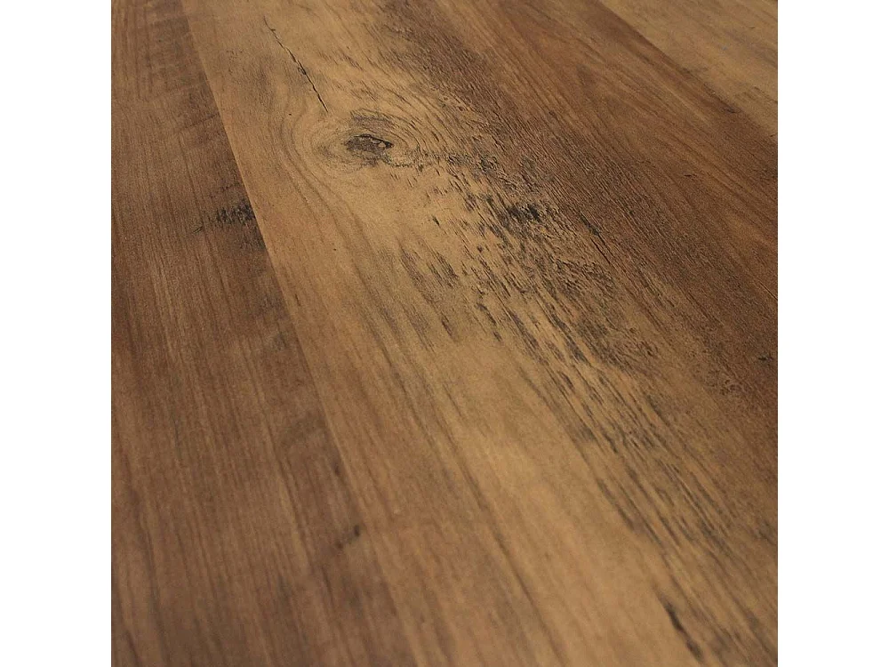 Table De Repas Imitation Bois 115x75x75cm Marron, Noir